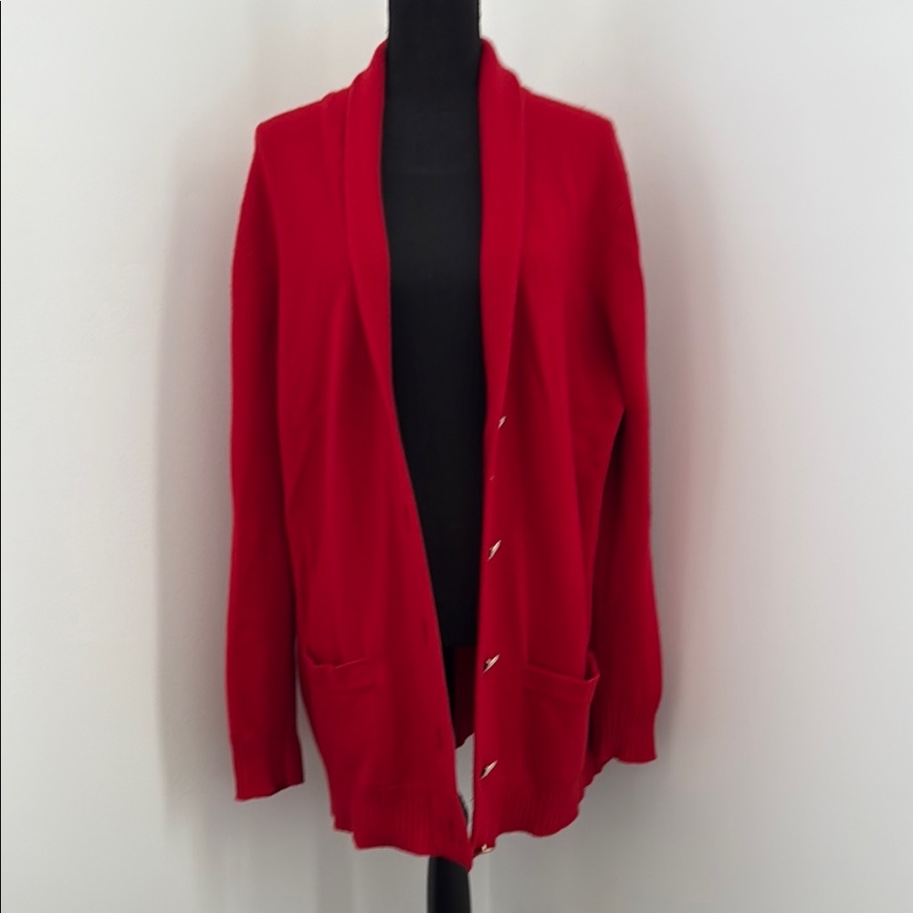 CHANEL Red Women's Cardigan